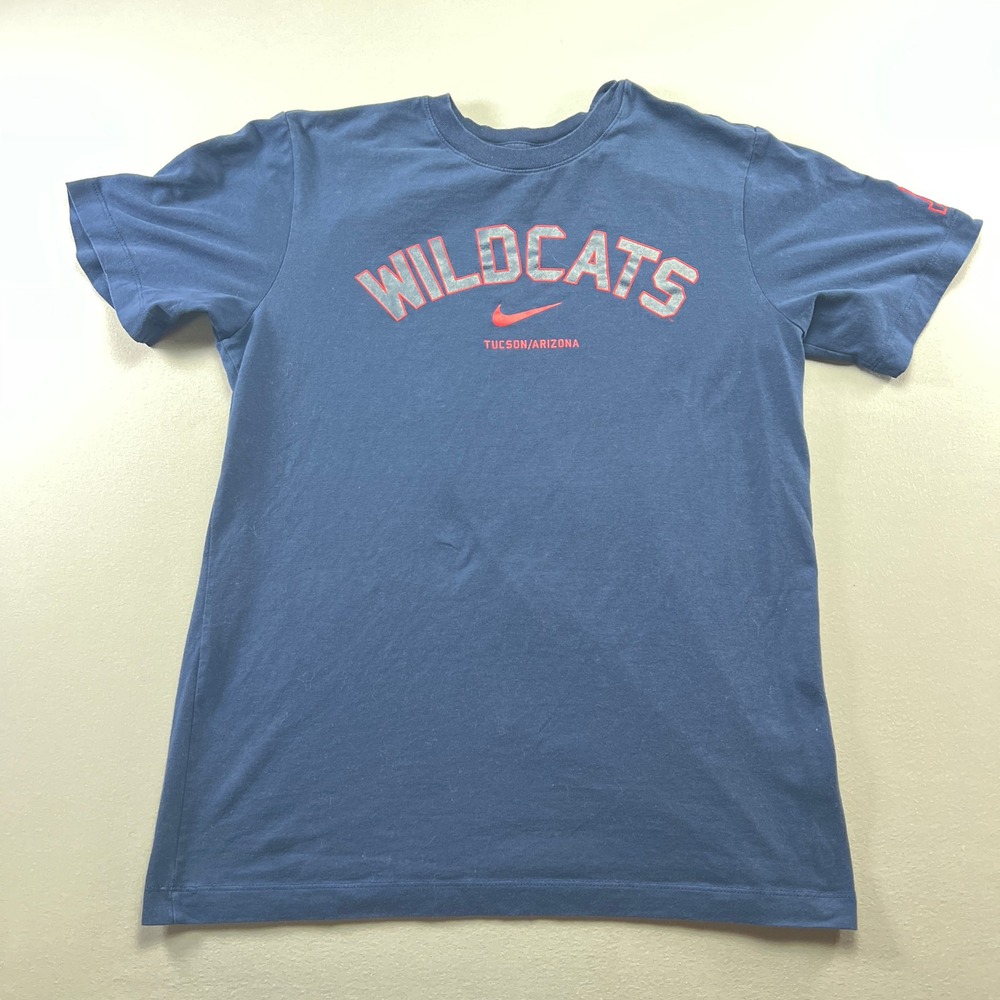 Nike Dri Fit T Shirt Mens Small Navy Blue Arizona Wildcats NCAA Tucson Graphic